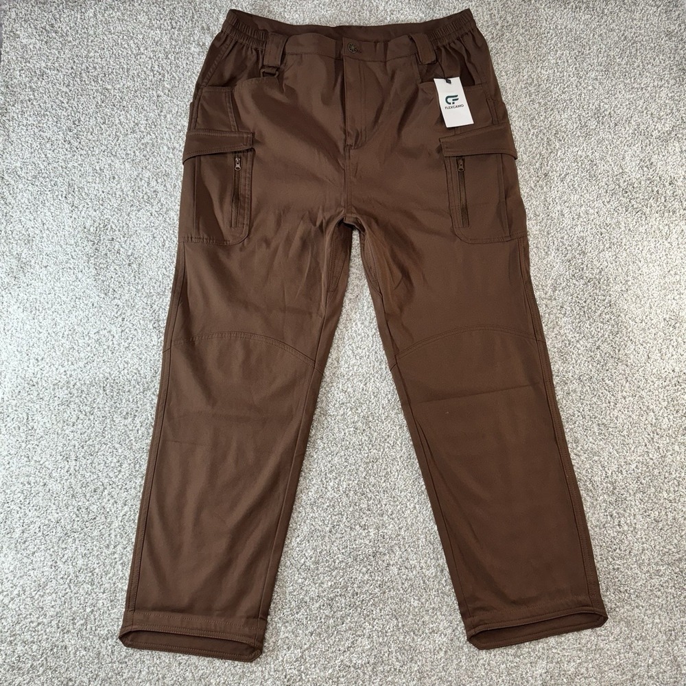 Flexcamo Mens Tactical Series Pants Waterproof Brown NEW Size XL 28